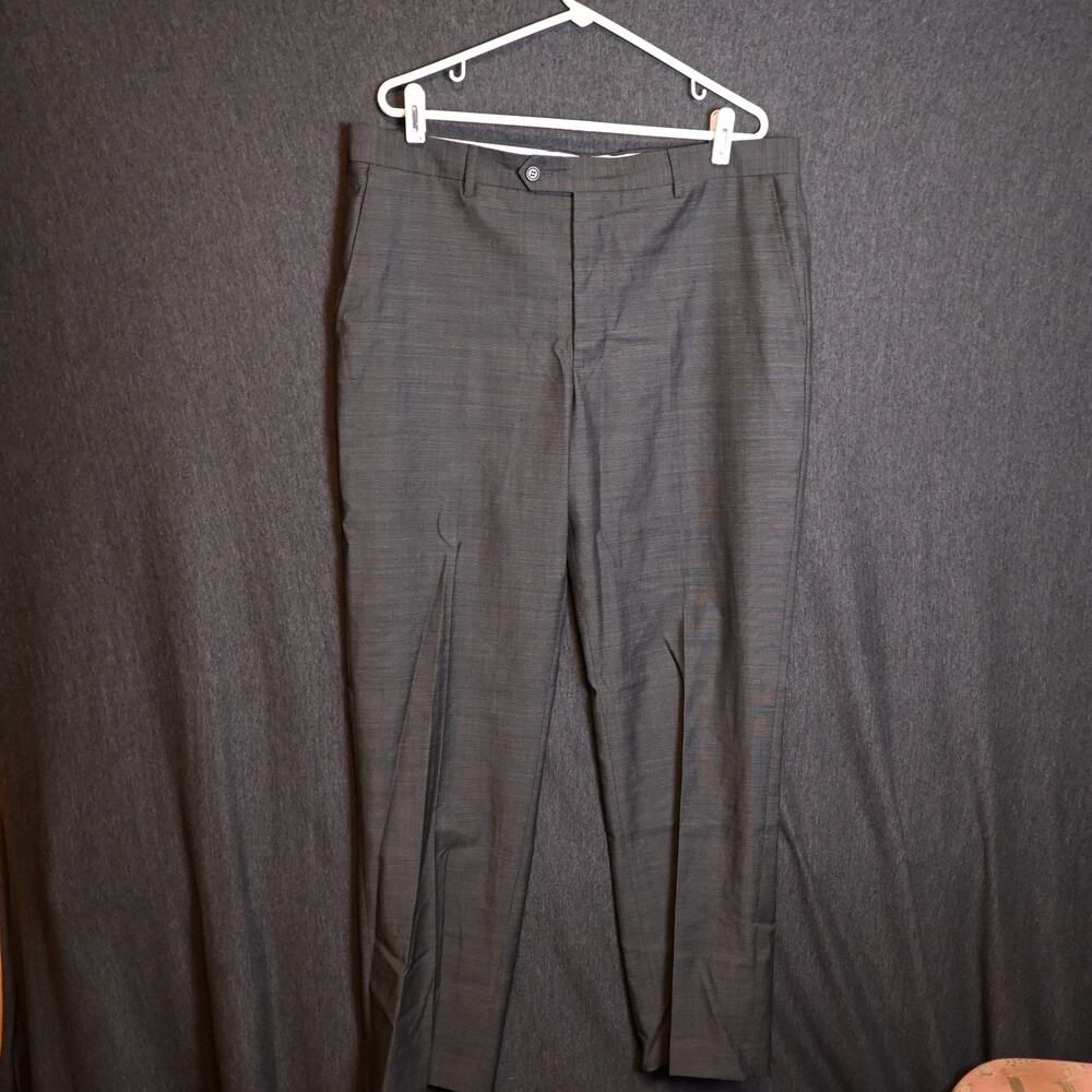 Saks Fifth Avenue Men's 38 (38x32) Gray New Wool Dress Pants Trousers Italy